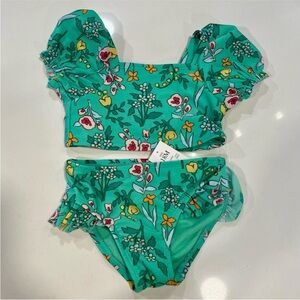 Girls' Cap Sleeve Bikini Swim Set